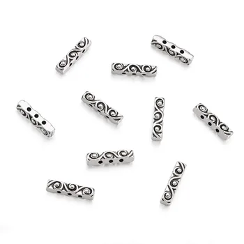 20pcs 18x4x5mm Rectangle Antique Silver Tibetan Style Metal Bar Spacers Jewelry Charms Findings Bracelet Connectors Hole: 1.5mm
20pcs 18x4x5mm Rectangle Antique Silver Tibetan Style Metal Bar Spacers Jewelry Charms Findings Bracelet Connectors Hole: 1.5mm