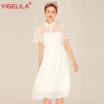 YIGELILA Brand 62448 Latest Sweet White Dress Women Shirt Collar Flare Sleeve Slim Knee Length Dress
YIGELILA Brand 62448 Latest Sweet White Dress Women Shirt Collar Flare Sleeve Slim Knee Length Dress