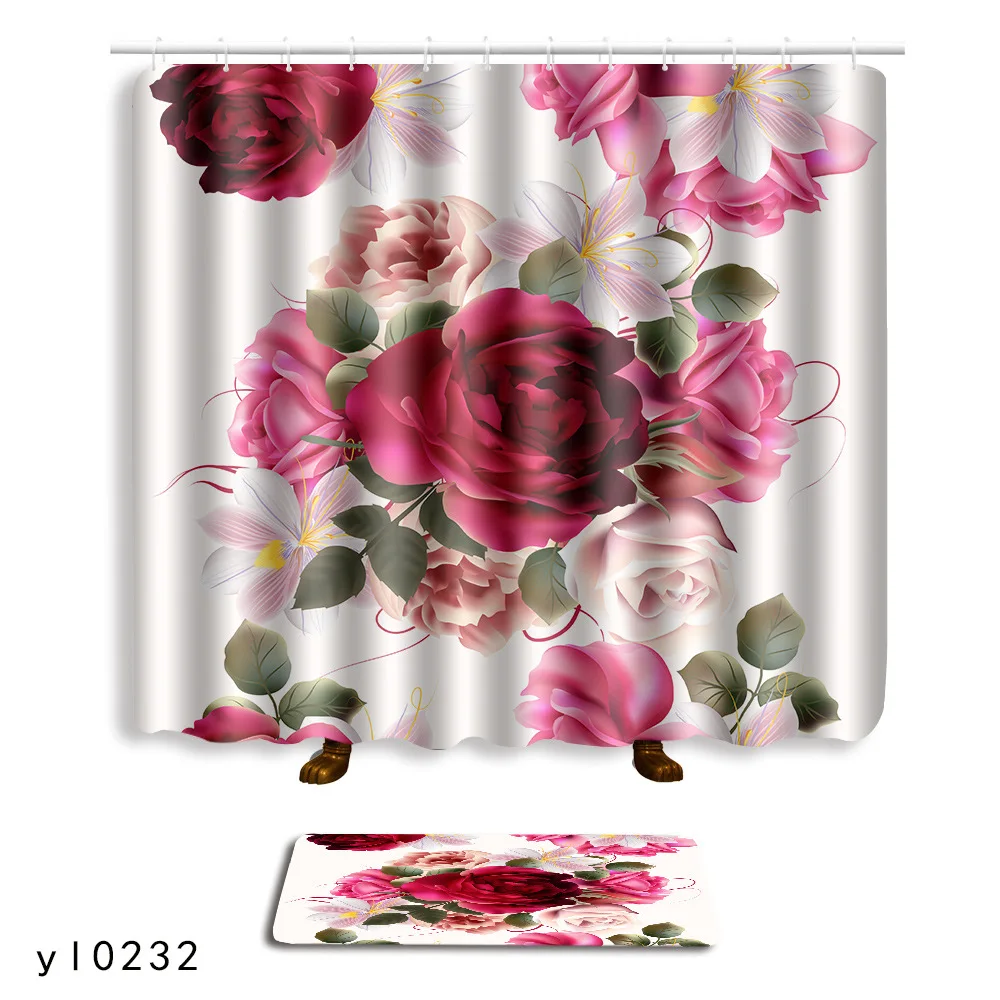 MUZZI Bathroom Decor Colorful 3 D ROSE Pattern Waterproof Shower Curtain Carpet for Bath and Toilet
MUZZI Bathroom Decor Colorful 3 D ROSE Pattern Waterproof Shower Curtain Carpet for Bath and Toilet