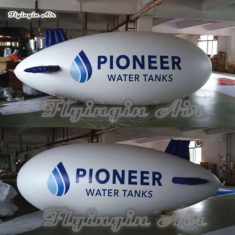 

Customized Parade Inflatable Helium Balloon 4m/5m/6m Length PVC White Advertising Blimp Blow Up Airship For Outdoor Event