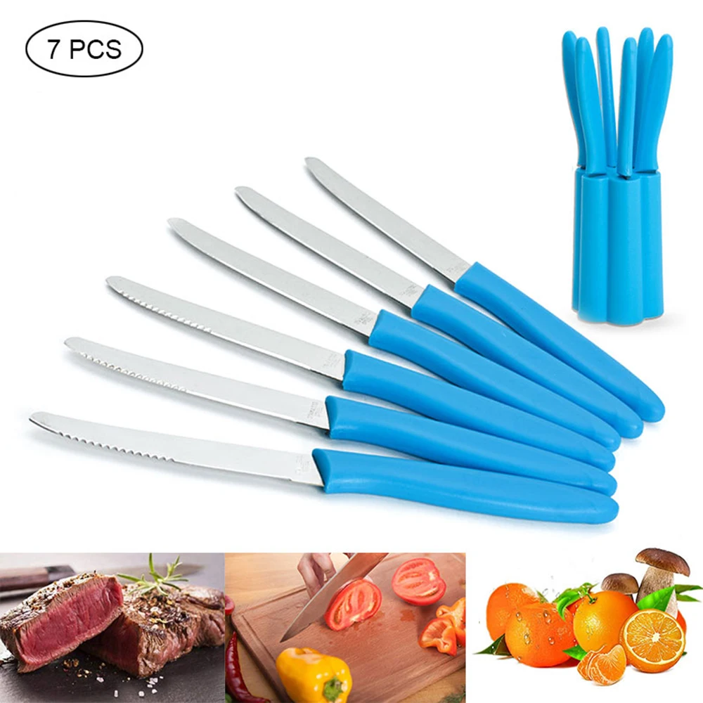 Seven - Piece Set Of Kitchen Knives Plum Flower Seat Stainless Steel Delicate Fruit Knife
Seven - Piece Set Of Kitchen Knives Plum Flower Seat Stainless Steel Delicate Fruit Knife