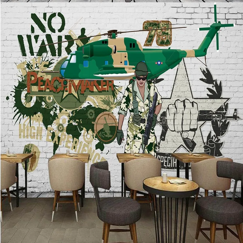 Photo wallpaper Military helicopter camouflage brick wall fresco internet cafes bar restaurant Wallpaper corridor custom mural
Photo wallpaper Military helicopter camouflage brick wall fresco internet cafes bar restaurant Wallpaper corridor custom mural