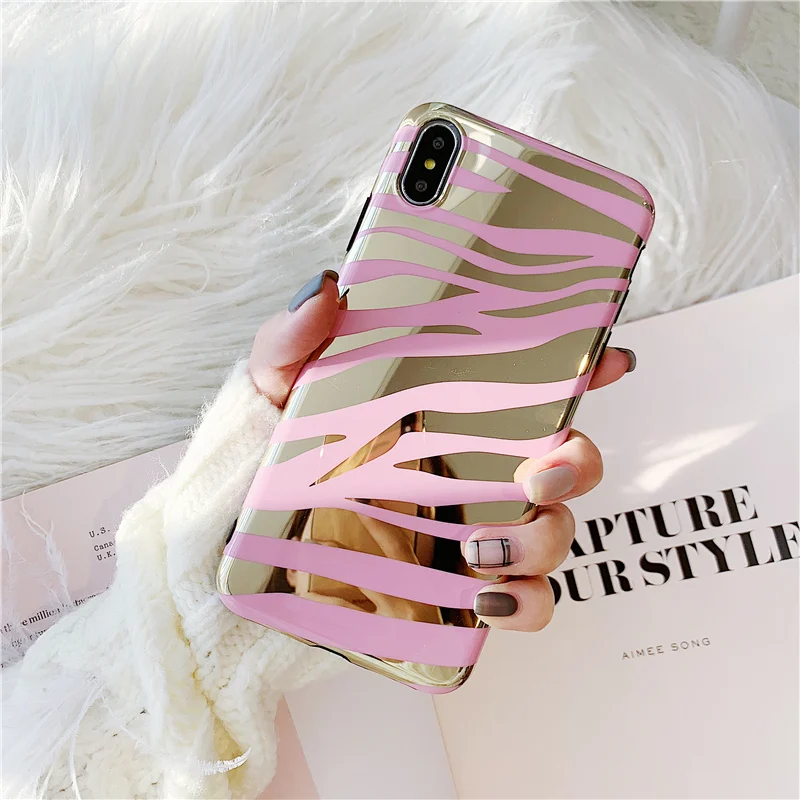 Shiny Zebra stripes phone Case For iphone XS Max XR XS soft TPU Case for iphone 6 6s 7 8 plus silicone mirror case
Shiny Zebra stripes phone Case For iphone XS Max XR XS soft TPU Case for iphone 6 6s 7 8 plus silicone mirror case