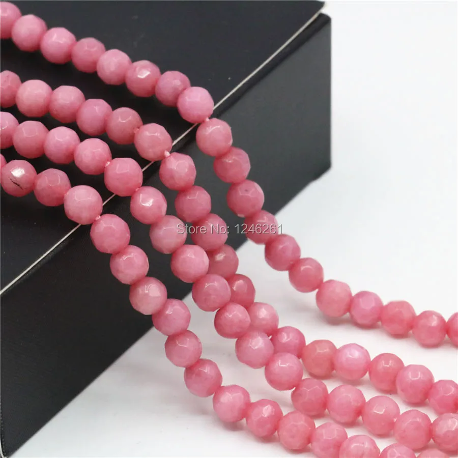 4 мм аксессуары Розовый Халцедон Круглые Кристальные поделки свободные бусины DIY