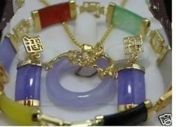FREE SHIPPINGbeautiful Women's jewelry Multicolor jade bracelet earring necklace/pendant set (A0424)
FREE SHIPPINGbeautiful Women's jewelry Multicolor jade bracelet earring necklace/pendant set (A0424)