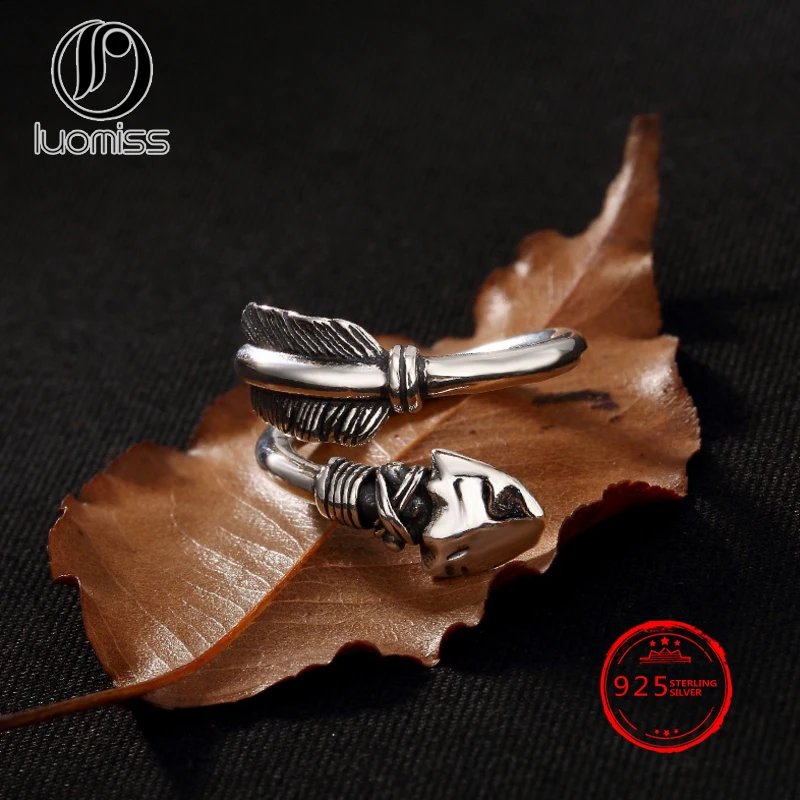 S925 sterling silver retro Thai silver old Indian feathers arrow opening men and women couples rings wholesale
S925 sterling silver retro Thai silver old Indian feathers arrow opening men and women couples rings wholesale
