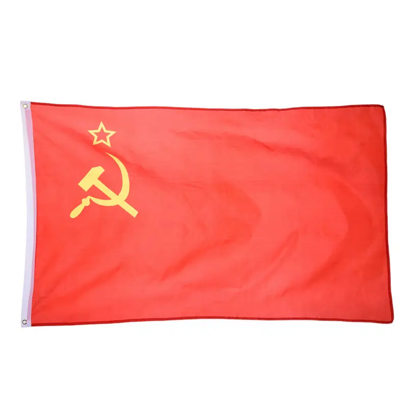 Image USSR FLAG 90*150cm Office Activity Parade Holiday Festival Decoration Banner USSR FLAGs Indoor Outdoor Home Decor