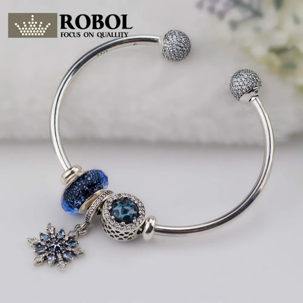 ROBOL Original 100% 925 Sterling Silver Moments 925 Silver Open Bracelet Set To Send A woman Gift Adjustable Bracelet & Bangle
ROBOL Original 100% 925 Sterling Silver Moments 925 Silver Open Bracelet Set To Send A woman Gift Adjustable Bracelet & Bangle