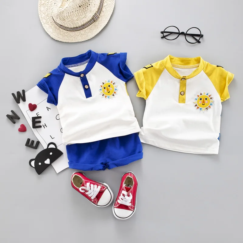 2PCS/SET Summer Baby Boys Casual Epaulette Short Sleeve Cotton Shirt Tops O-neck Blouse T-shirt+Shorts Set Outfits Sets
2PCS/SET Summer Baby Boys Casual Epaulette Short Sleeve Cotton Shirt Tops O-neck Blouse T-shirt+Shorts Set Outfits Sets