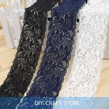 12 Meters Elastic Embroidered Lace Sewing Ribbon 65MM Width Strecth Lace Fabric Trim For DIY Garment Black/White/Navy Color
12 Meters Elastic Embroidered Lace Sewing Ribbon 65MM Width Strecth Lace Fabric Trim For DIY Garment Black/White/Navy Color