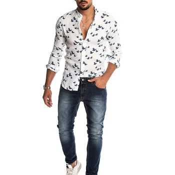 Newest Mens Fashion Casual Duck Printed Shirts Autumn Slim Fit Button Placket Korean Cut Collar Long Sleeve Male
Newest Mens Fashion Casual Duck Printed Shirts Autumn Slim Fit Button Placket Korean Cut Collar Long Sleeve Male