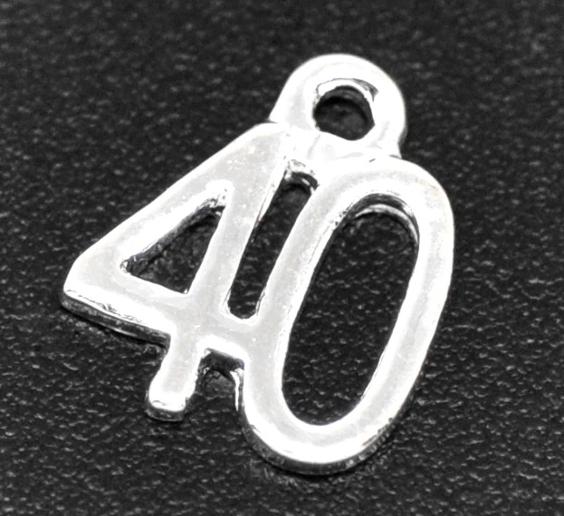 DoreenBeads Zinc metal alloy Charm Pendants Number Silver Plated " 40 " Color Plated 12mm( 4/8") x 11mm( 3/8"), 2 PCs
DoreenBeads Zinc metal alloy Charm Pendants Number Silver Plated " 40 " Color Plated 12mm( 4/8") x 11mm( 3/8"), 2 PCs