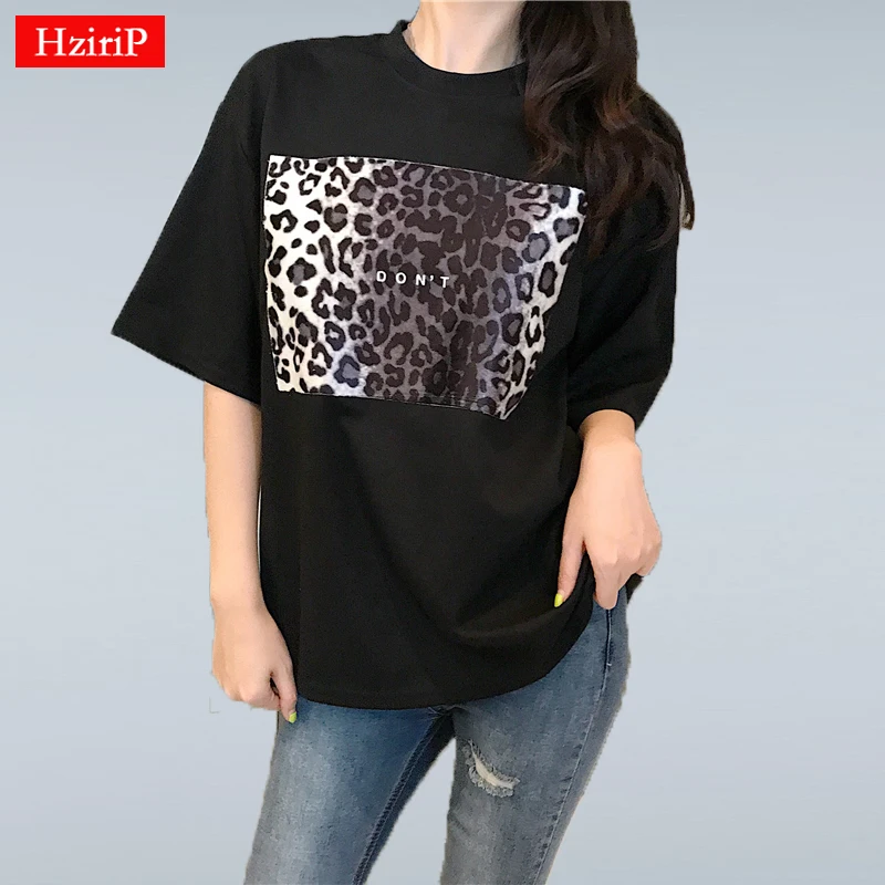 HziriP 2019 Summer Long Streetwear Women Tops O-Neck Loose Casual Leopard Female High Quality All-Match T-shirt Woman Clothes
HziriP 2019 Summer Long Streetwear Women Tops O-Neck Loose Casual Leopard Female High Quality All-Match T-shirt Woman Clothes