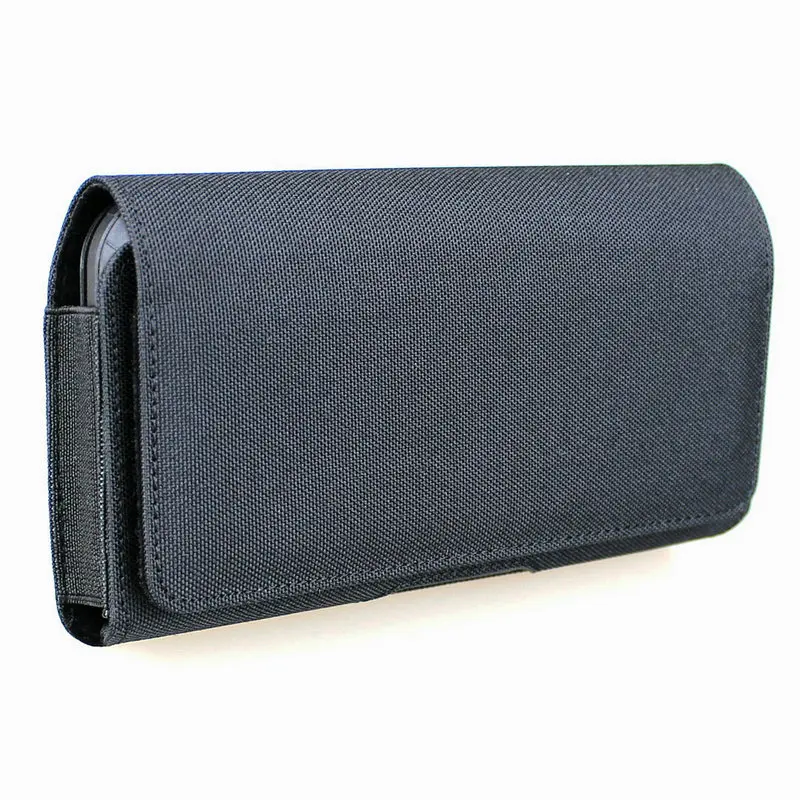 Horizontal Nylon Phone Holster Case with iron Clamp Belt Clip /Loops Waist Pack For Samsung Galaxy Note10+ Fit a Slim | Мобильные