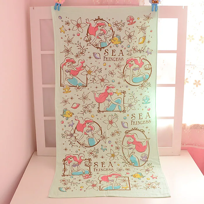 Cartoon Sea Princess The Little Mermaid Ariel Flounder Gauze Soft Pure Cotton Bath Towel Children Beach Towel Gift 120x60cm
Cartoon Sea Princess The Little Mermaid Ariel Flounder Gauze Soft Pure Cotton Bath Towel Children Beach Towel Gift 120x60cm