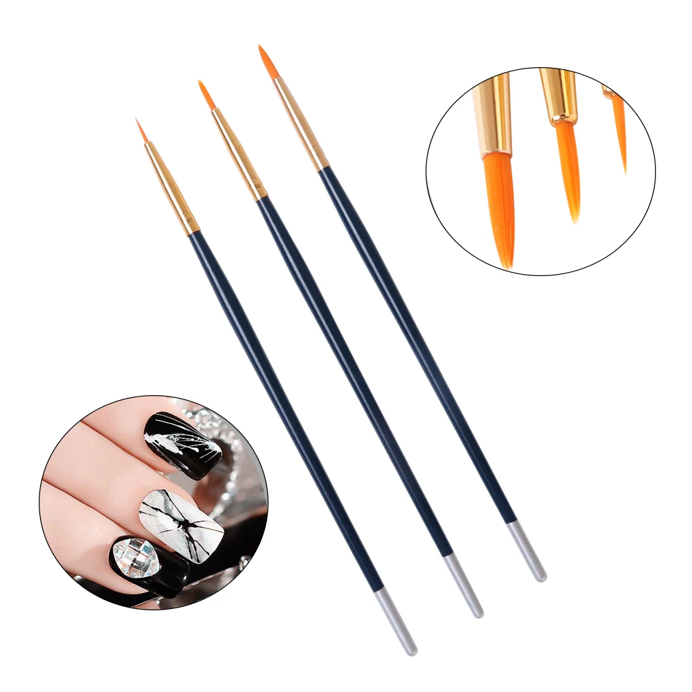 3pcs/set Nail Art Liner Painting Pen Professional DIY UV Gel Brush 0.9cm/1.1cm/1.3cm Nylon Hair Blue Handle Manicure Tool TR817
3pcs/set Nail Art Liner Painting Pen Professional DIY UV Gel Brush 0.9cm/1.1cm/1.3cm Nylon Hair Blue Handle Manicure Tool TR817
