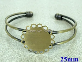 25mm Blank Bezel Bracelet Flat Circle Lace Pad Tray Cabochon Bases cuff Bangle Settings Findings Craft Antique Bronze tone
25mm Blank Bezel Bracelet Flat Circle Lace Pad Tray Cabochon Bases cuff Bangle Settings Findings Craft Antique Bronze tone