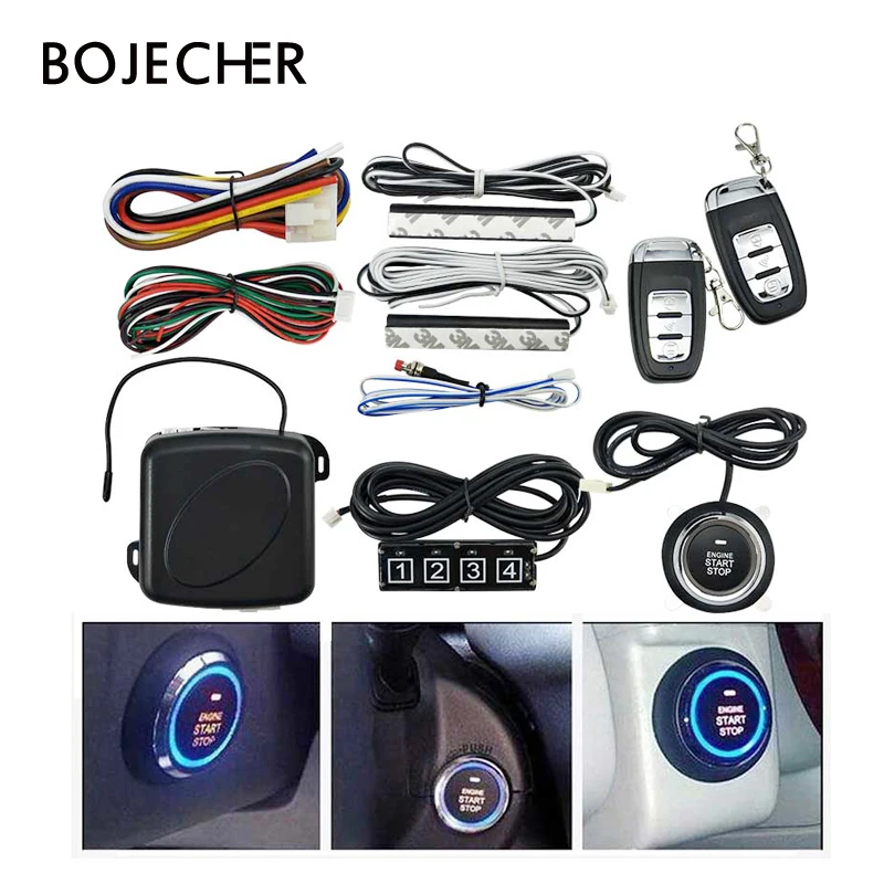 2019 Newest Car Alarm Engine Push one start stop engine with Remote control Keyless Entry System Push Button car accessory 
2019 Newest Car Alarm Engine Push one start stop engine with Remote control Keyless Entry System Push Button car accessory