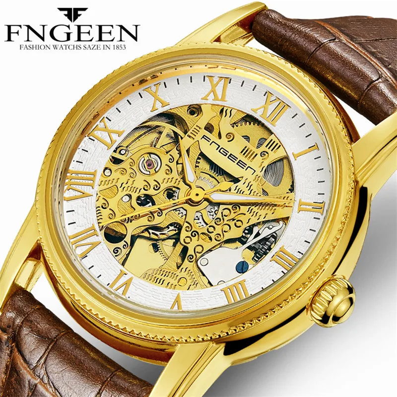 FNGEEN Men Watch Men's Brand Luxury Automatic Fashion Mechanical Watch Clock Perspective Dial Full Transparent Retro Mechanical
FNGEEN Men Watch Men's Brand Luxury Automatic Fashion Mechanical Watch Clock Perspective Dial Full Transparent Retro Mechanical