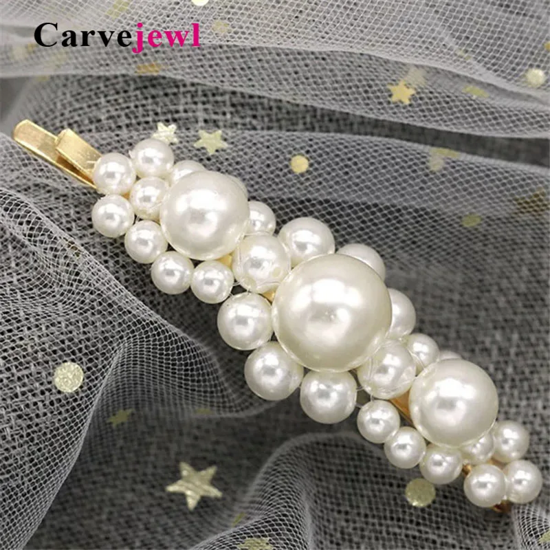 Carvejewl Full Pearl Hair Clips Snap Barrette Stick Hairpins Hair Styling bridal Accessories Hairgrip Headdress Gift wholesale
Carvejewl Full Pearl Hair Clips Snap Barrette Stick Hairpins Hair Styling bridal Accessories Hairgrip Headdress Gift wholesale