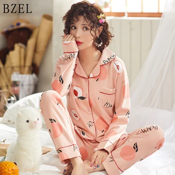 BZEL 2019 Pajamas For Women Lingerie Clothes Set Women 2Pcs Cotton Nightwear Cartoon Peach Sleepwear Pajama Set Pijama Feminino
BZEL 2019 Pajamas For Women Lingerie Clothes Set Women 2Pcs Cotton Nightwear Cartoon Peach Sleepwear Pajama Set Pijama Feminino