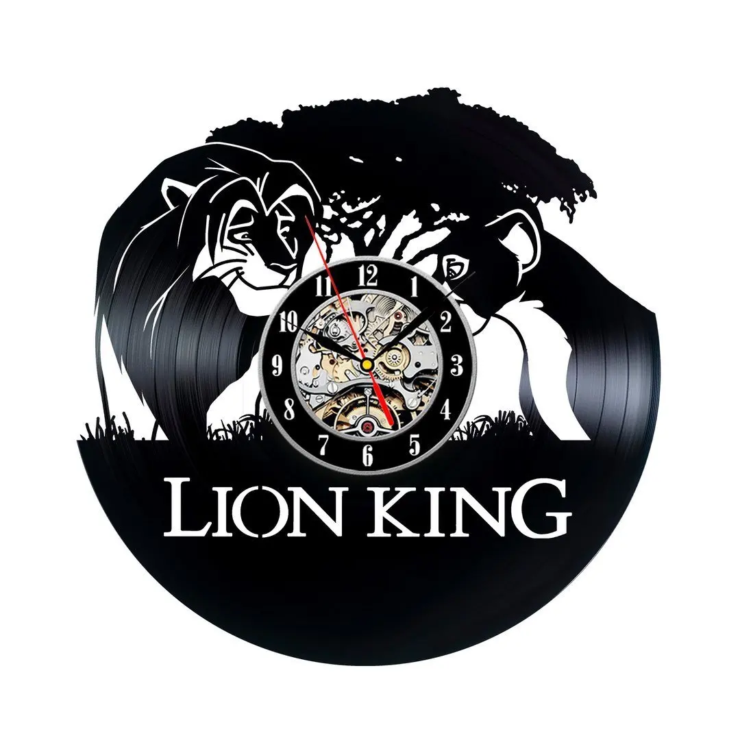 Creative Lion King Theme Wall Clock Battery Operated Home Decoration Vinyl CD Record Hanging Clocks Silent
Creative Lion King Theme Wall Clock Battery Operated Home Decoration Vinyl CD Record Hanging Clocks Silent