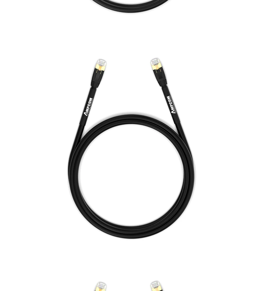 AMPCOM S/FTP CAT8 Ethernet Cable, High Speed Patch Cable 10Gbps, 25Gbps, 40Gbps with Gold Plated RJ45 Connector AMPCOM S/FTP CAT8 Ethernet Cable, High Speed Patch Cable 10Gbps, 25Gbps, 40Gbps with Gold Plated RJ45 Connector