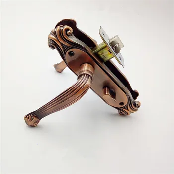 Bathroom door lock kitchen aisle solid wooden door single tongue handle lock without key 110mm antique copper
Bathroom door lock kitchen aisle solid wooden door single tongue handle lock without key 110mm antique copper