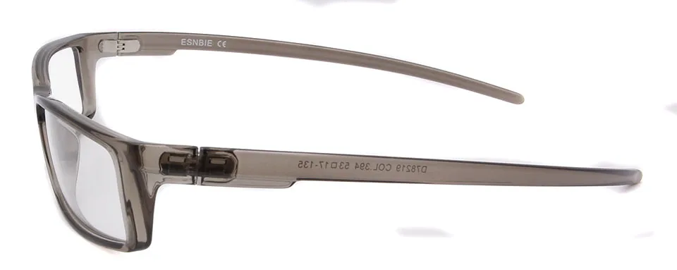 Side view of the eyeglasses