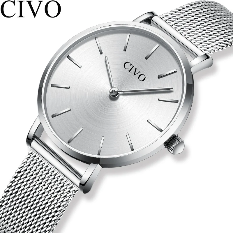 CIVO Fashion Wrist Watches For Women Waterproof Slim Steel Mesh Strap Quartz Watches Women Simple Casual Clock Relogio Feminino
CIVO Fashion Wrist Watches For Women Waterproof Slim Steel Mesh Strap Quartz Watches Women Simple Casual Clock Relogio Feminino