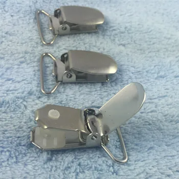 50pcs/lot 1'' 25mm Silver Metal Hook Baby Dummy Pacifier Holder Clips Suspender Clip For 2.5cm Ribbon Clasps
50pcs/lot 1'' 25mm Silver Metal Hook Baby Dummy Pacifier Holder Clips Suspender Clip For 2.5cm Ribbon Clasps