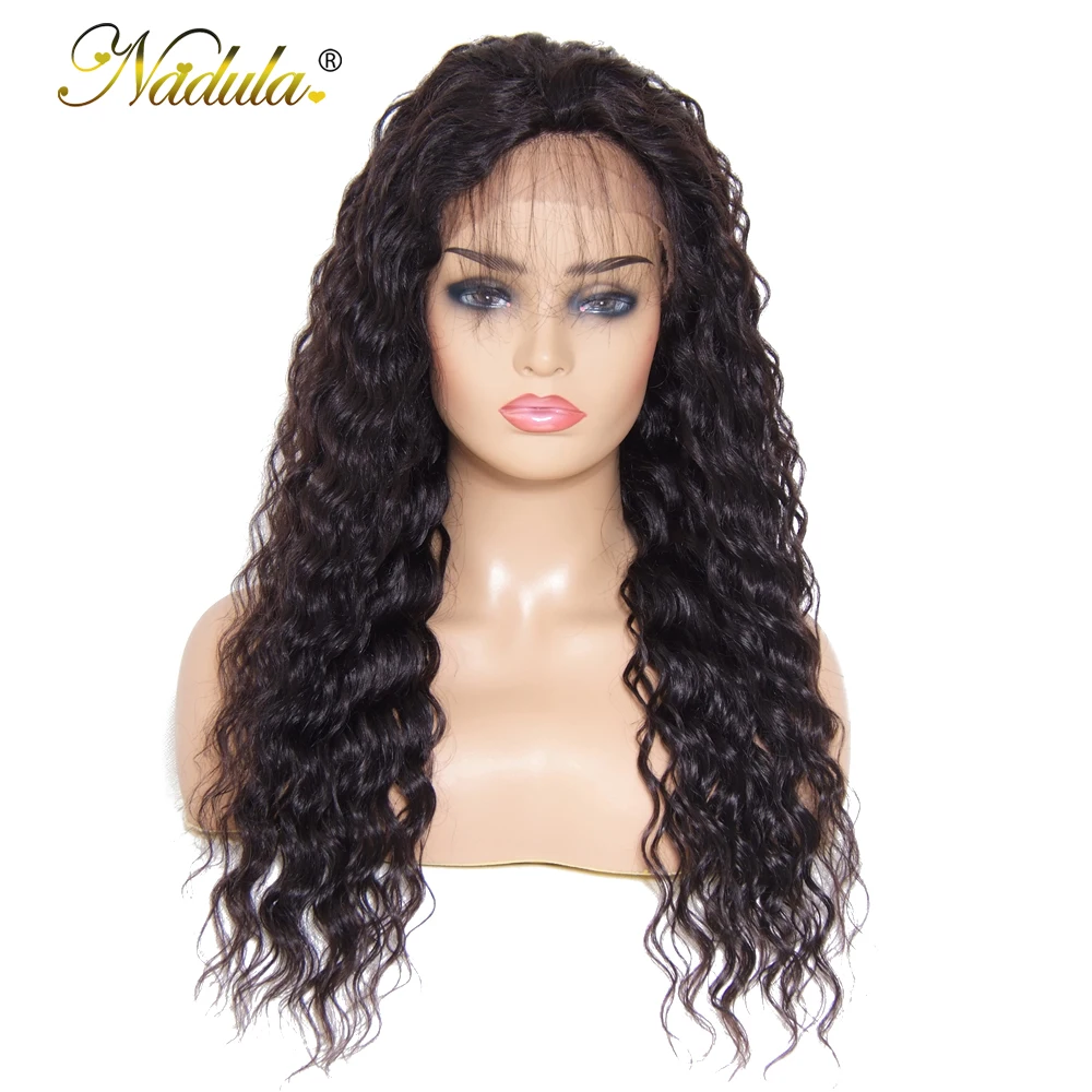 Фото Nadula Hair Water Wave Lace Front Human Wigs for Women 130% Density Swiss Brazilian Remy Wig with Baby | Шиньоны и парики