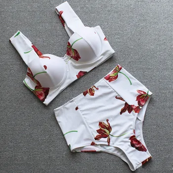 Floral Print Bikini Set Women Heart Neck Push Up High-waisted Two Pieces Swimwear 2019 Beach Bathing Suits Swimsuits
Floral Print Bikini Set Women Heart Neck Push Up High-waisted Two Pieces Swimwear 2019 Beach Bathing Suits Swimsuits