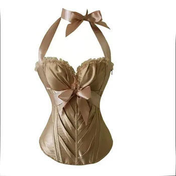 Halter Top Up Satin Boned Chest Binder Waist Slimming Vintage Lingerie Steampunk Corset Trainer Tummy Control Women Cincher
Halter Top Up Satin Boned Chest Binder Waist Slimming Vintage Lingerie Steampunk Corset Trainer Tummy Control Women Cincher