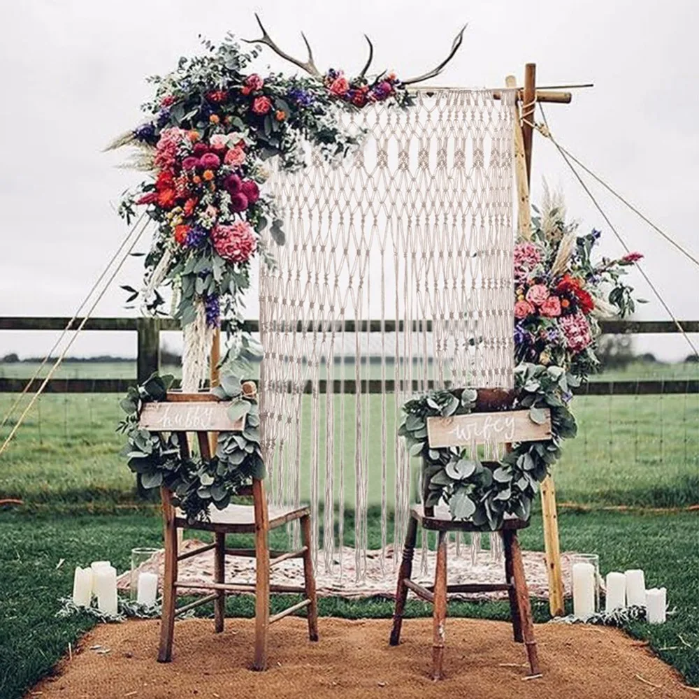 Bohemian Macrame Woven Handmade Hanging Tapestry Wedding Background Door Curtain Living Room Home Decoration Valentines Day
Bohemian Macrame Woven Handmade Hanging Tapestry Wedding Background Door Curtain Living Room Home Decoration Valentines Day