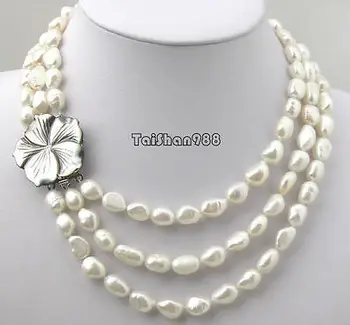 Hot sale Free Shipping>>>>>3 Rows Genuine White Pearl 18KWGP Shell Flower Clasp Necklace
Hot sale Free Shipping>>>>>3 Rows Genuine White Pearl 18KWGP Shell Flower Clasp Necklace
