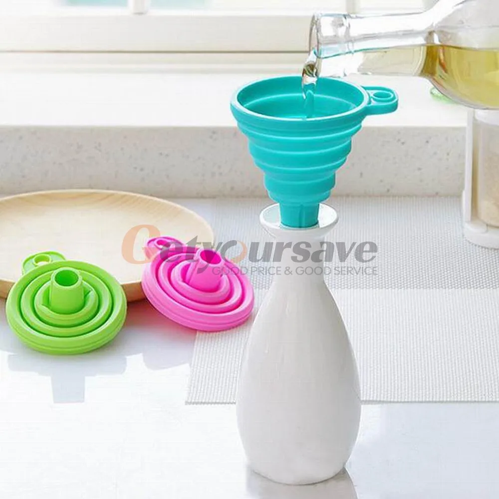 High Quality Portable Silicone Gel Foldable Collapsible Style Funnel Hopper Kitchen cooking tools
High Quality Portable Silicone Gel Foldable Collapsible Style Funnel Hopper Kitchen cooking tools