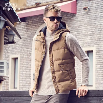 Enjeolon Brand winter Cotton Padded hoodies Vest coat Men thick vest hooded Parka coat male Quilted winter vest Coat 3XL MF0719
Enjeolon Brand winter Cotton Padded hoodies Vest coat Men thick vest hooded Parka coat male Quilted winter vest Coat 3XL MF0719