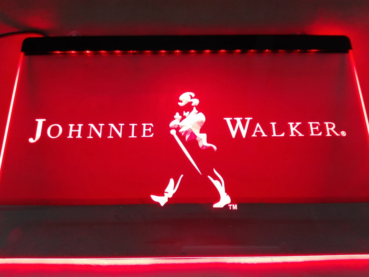 LE082- Johnnie Walker Whiskey Wine Bar LED Neon Light Sign home decor crafts | Дом и сад