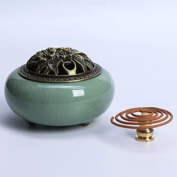 Longquan Celadon Ceramic Incense stove porcelain Burner Holder Furnace Buddha Antique Censer Incense Sticks incense coils
Longquan Celadon Ceramic Incense stove porcelain Burner Holder Furnace Buddha Antique Censer Incense Sticks incense coils