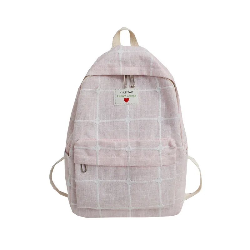 Fashion Grid Pattern Backpack Travel Bag High Quality Canvas Rucksack College School Bags For Teenage Girls Mochila De Mujer
Fashion Grid Pattern Backpack Travel Bag High Quality Canvas Rucksack College School Bags For Teenage Girls Mochila De Mujer