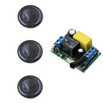 AC 220V 1CH 10A Wireless Relay Remote Control Switch System Wireless Remote Switch Receiver + Button Transmitter ; 315/433Mhz
AC 220V 1CH 10A Wireless Relay Remote Control Switch System Wireless Remote Switch Receiver + Button Transmitter ; 315/433Mhz