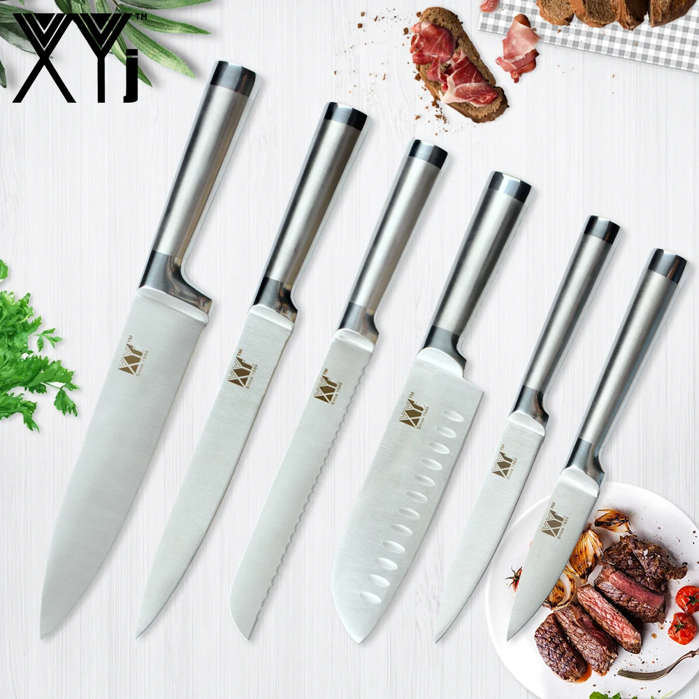 XYj Kitchen Cooking Knives Stainless Steel Knife Stainless Steel Handle Chef Knife Fruit Vegetable Bread Meat Cooking Tools
XYj Kitchen Cooking Knives Stainless Steel Knife Stainless Steel Handle Chef Knife Fruit Vegetable Bread Meat Cooking Tools