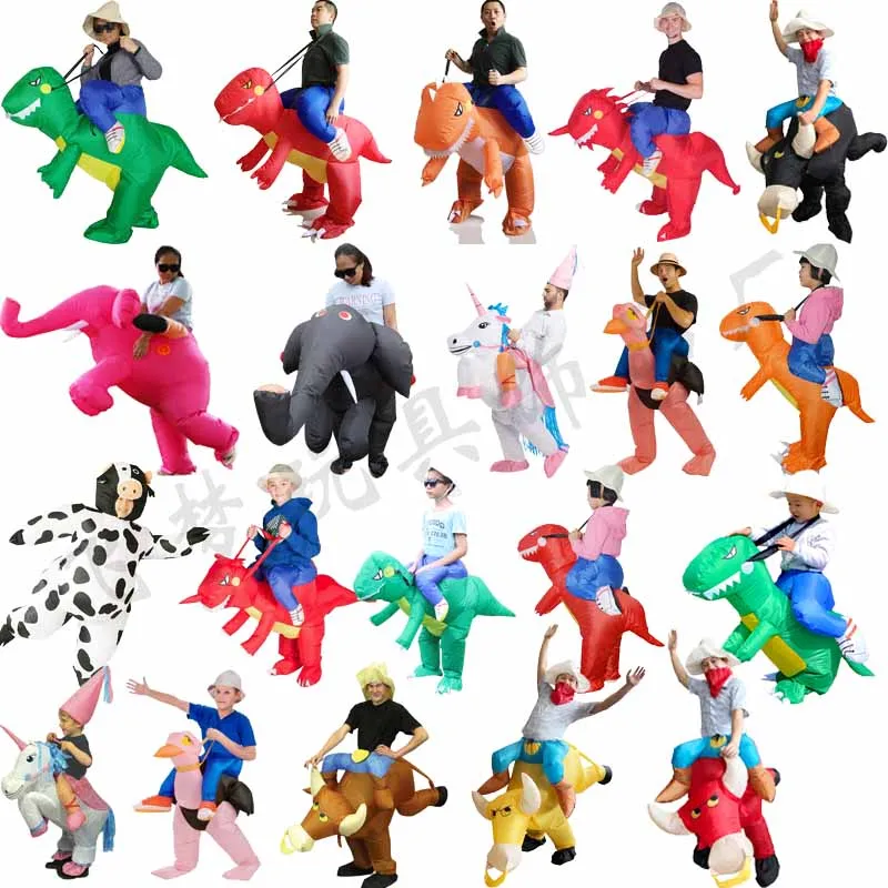 Purim Costumes T-Rex Inflatable Dinosaur Suit Unicorn Costume dress for Kids and Adults Dino Rider Party costume for Adult Kids
Purim Costumes T-Rex Inflatable Dinosaur Suit Unicorn Costume dress for Kids and Adults Dino Rider Party costume for Adult Kids