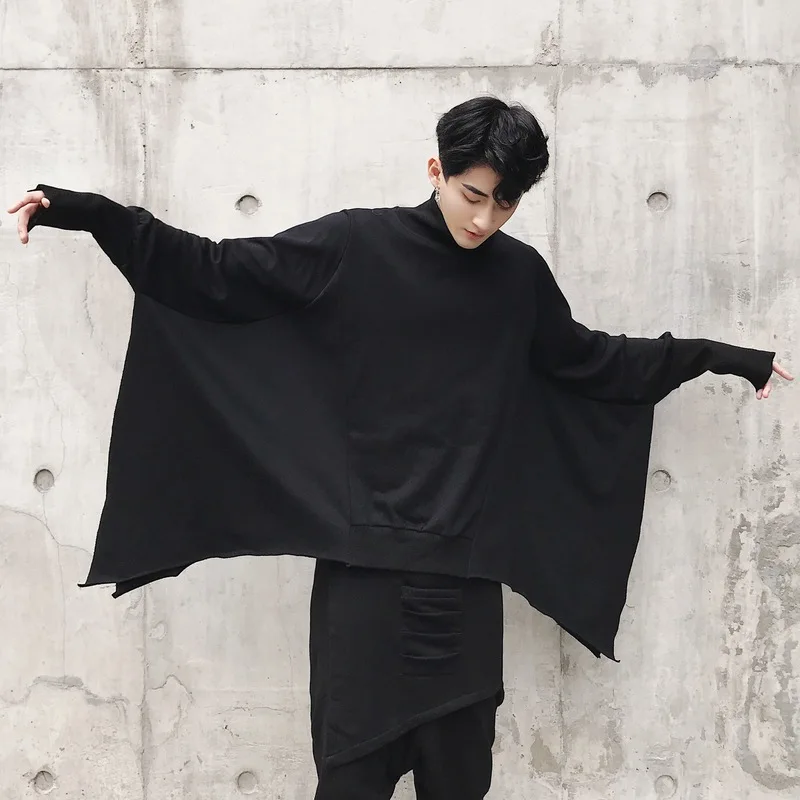 Gothic Men's Solid Color Bat Sleeves Dark Cloak Men's Streetwear Hoodies Sweatshirts Men Hip Hop Men Clothes 2018 Mens Hoodies
Gothic Men's Solid Color Bat Sleeves Dark Cloak Men's Streetwear Hoodies Sweatshirts Men Hip Hop Men Clothes 2018 Mens Hoodies