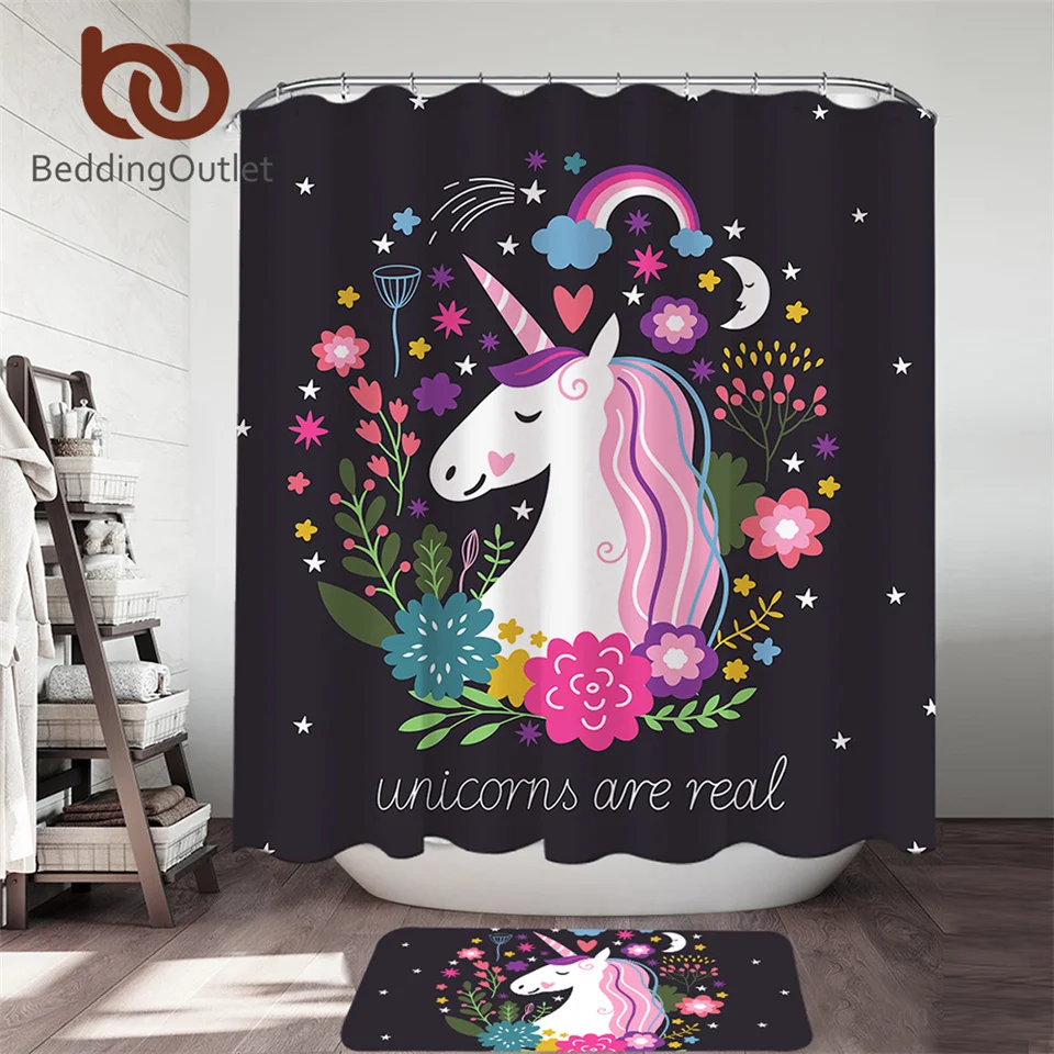 BeddingOutlet Unicorn Cartoon Shower Curtain Set for Kids Bathroom Flower Rug Mat Rainbow Bath Curtain Star Moon cortina de ba o
BeddingOutlet Unicorn Cartoon Shower Curtain Set for Kids Bathroom Flower Rug Mat Rainbow Bath Curtain Star Moon cortina de ba o