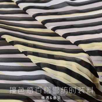 Yellow Colour Collision Feeling Slightly Permeable Pleats Elegant Chiffon Fashion Fabric Pleats Skirt Dress Gauding Fabric in Sp
Yellow Colour Collision Feeling Slightly Permeable Pleats Elegant Chiffon Fashion Fabric Pleats Skirt Dress Gauding Fabric in Sp