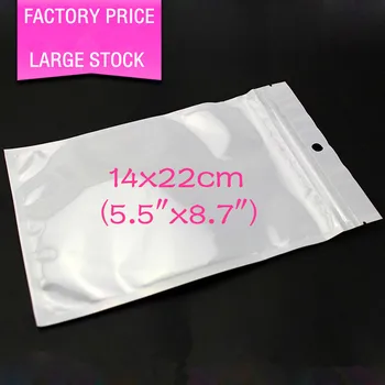 100pcs 14x22cm (5.5"x8.7") White Translucent Pearl Film Zip Lock Bag Clear Front Pearl Film Plastic USB Hubs/Cables Storage Bag
100pcs 14x22cm (5.5"x8.7") White Translucent Pearl Film Zip Lock Bag Clear Front Pearl Film Plastic USB Hubs/Cables Storage Bag