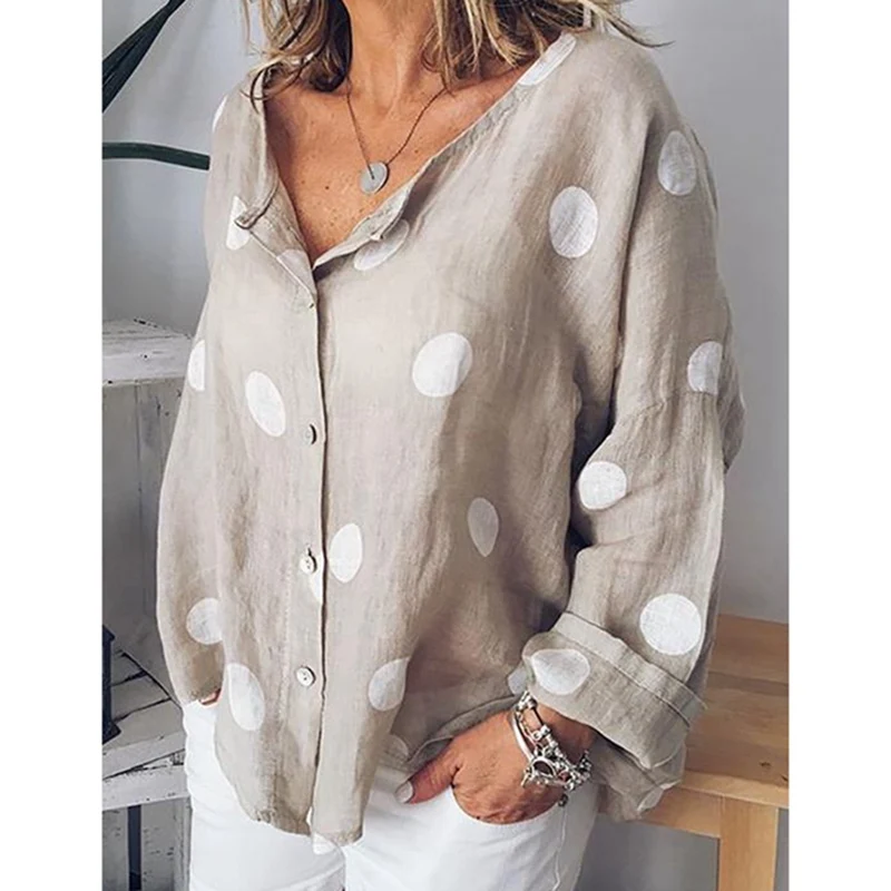 NIBESSER 2019 Polka Dots Print Women Casual Blouse Shirt Long Sleeve Buttons Loose Women Blouses Tops Plus Size Basic Blusas
NIBESSER 2019 Polka Dots Print Women Casual Blouse Shirt Long Sleeve Buttons Loose Women Blouses Tops Plus Size Basic Blusas