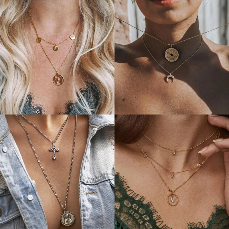 Tenande Simple Style Multi Layer Moon Cross Flower Clavicle Chain Simulated Pearl Necklaces Pendants for Women Punk Party Bijoux
Tenande Simple Style Multi Layer Moon Cross Flower Clavicle Chain Simulated Pearl Necklaces Pendants for Women Punk Party Bijoux